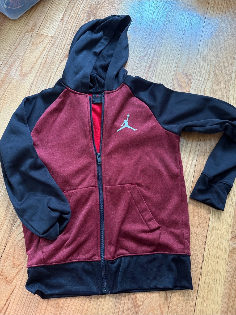Jordan Kids' Red & Black Full-Zip Hoodie size M NWOT
